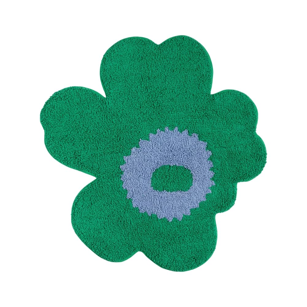 Unikko Floral Bath Mat – Organic Cotton, Non-Slip, Flower Shaped