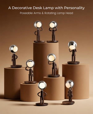 Cordless Rechargeable Wooden Table Lamp with Touch Control & Dimming