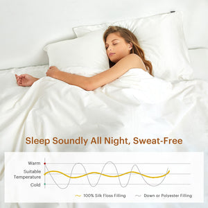 All Season Silk Comforter with Cotton Cover