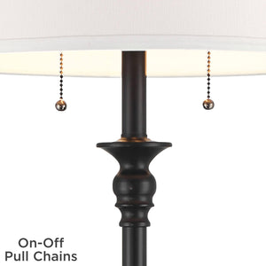 Spenser Traditional 58" Floor Lamp with White Shade