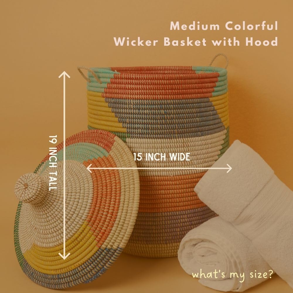Handwoven Storage Basket with Lid – Extra Large