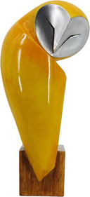 Resin Owl Sculpture – 15-Inch Handmade Home Decor Statue