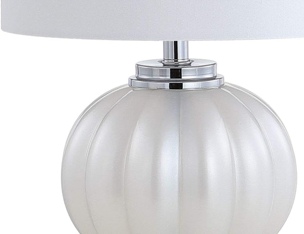 17.5" Ribbed Glass Crystal Table Lamp