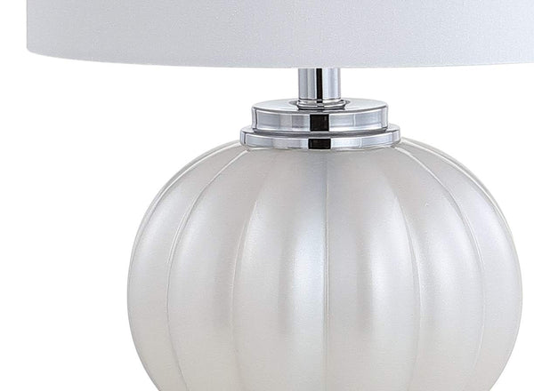 17.5" Ribbed Glass Crystal Table Lamp