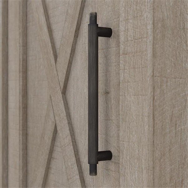 Small Storage Cabinet with Door – Washed Gray Engineered Wood