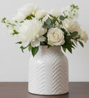 White Ceramic Flower Vase – Small, Medium & Large