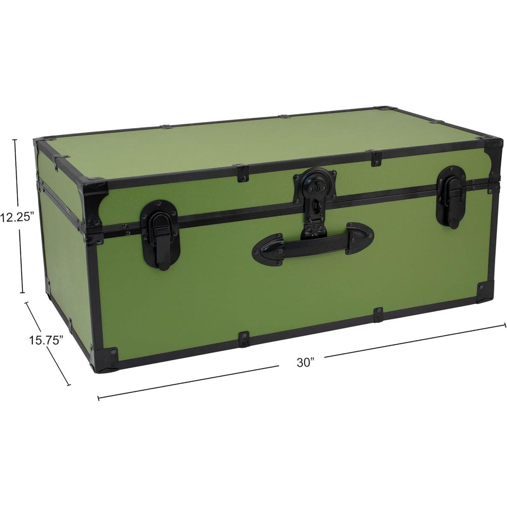30-Inch Lockable Storage Trunk – Olive Grove