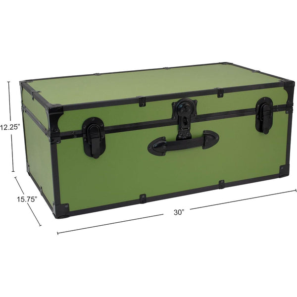 30-Inch Lockable Storage Trunk – Olive Grove