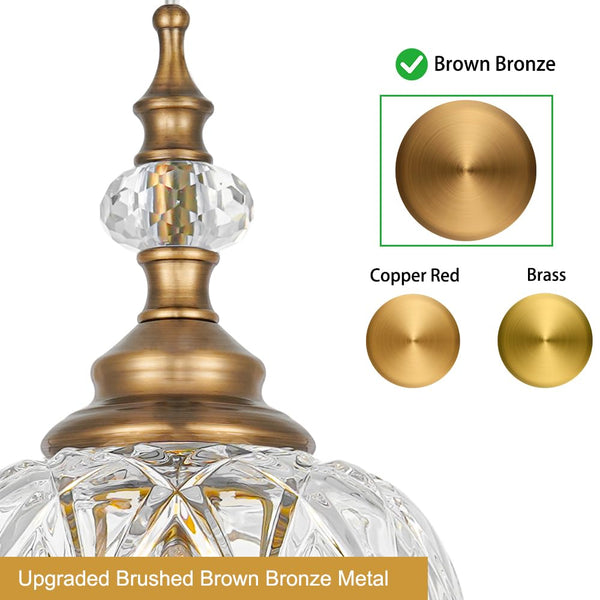 G9 Pendant Light Set of 2 – Glass Shade Adjustable Hanging Light