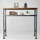 Industrial Bar Table with 2-Tier Storage