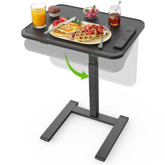Adjustable TV Tray Table with Wheels