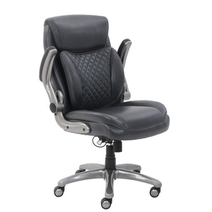 Ergonomic Executive Office Chair with Lumbar Support & Flip-Up Armrests