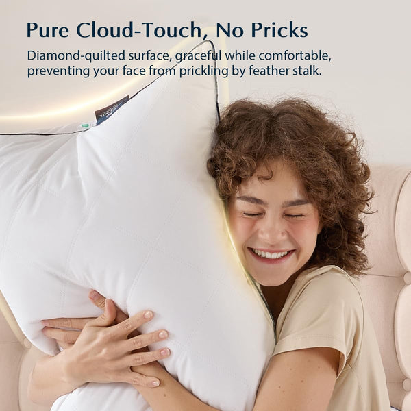 Feather & Down Bed Pillows – Hotel Quality, Medium Support