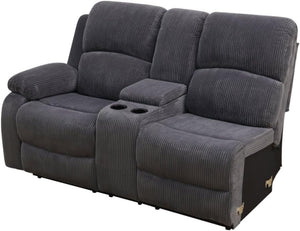 L-Shaped Reclining Sectional Sofa with Storage Console & Cup Holders