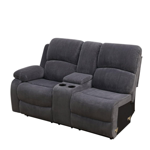 L-Shaped Reclining Sectional Sofa with Storage Console & Cup Holders