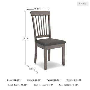 Spindle Back Dining Chairs, Set of 2