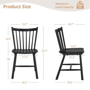 Farmhouse Spindle Back Dining Chairs – Set of 2, 4, 6, or 8