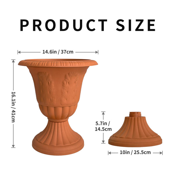 Tall Outdoor Decorative Planters Set of 2