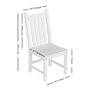 7-Piece Outdoor Patio Dining Set – HDPE Poly Lumber Table & Chairs with Umbrella Hole