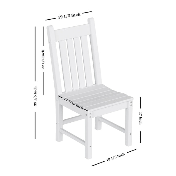 7-Piece Outdoor Patio Dining Set – HDPE Poly Lumber Table & Chairs with Umbrella Hole