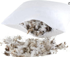 Decorative Throw Pillow with Down Feather Insert – 18" x 18"