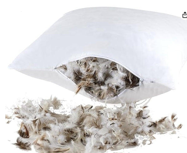 Decorative Throw Pillow with Down Feather Insert – 18" x 18"