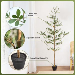 Artificial Olive Tree with Real Wood Trunk