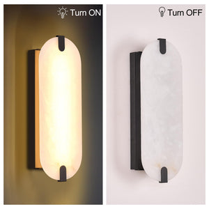 Alabaster Wall Sconces – Dimmable Natural Marble Wall Lamp
