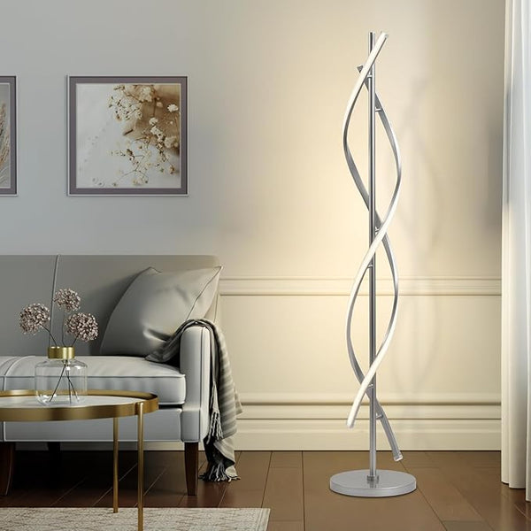 Spiral LED Dimmable Floor Lamp with Remote Control