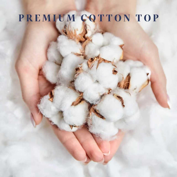 Cotton Pillow Top Mattress Topper with Deep Pocket Skirt
