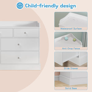 Kids Dresser with 7 Drawers & Large Tabletop