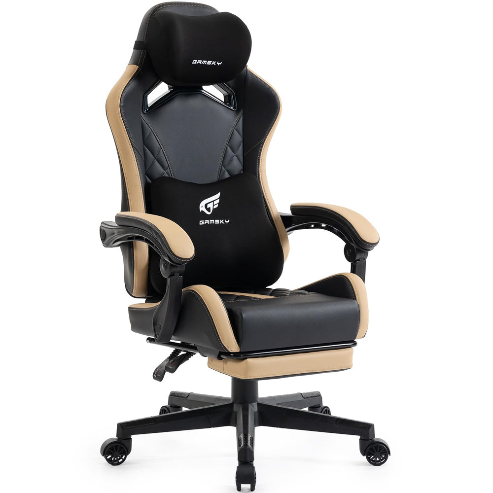 Ergonomic Gaming Chair with Footrest & Recliner