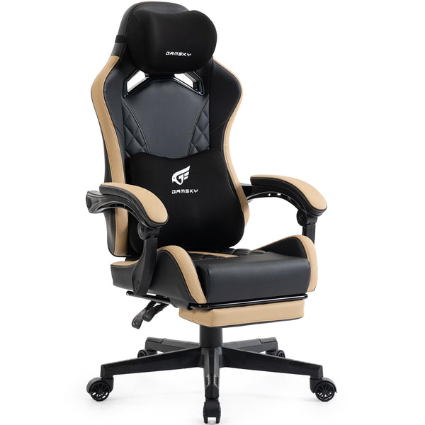 Ergonomic Gaming Chair with Footrest & Recliner