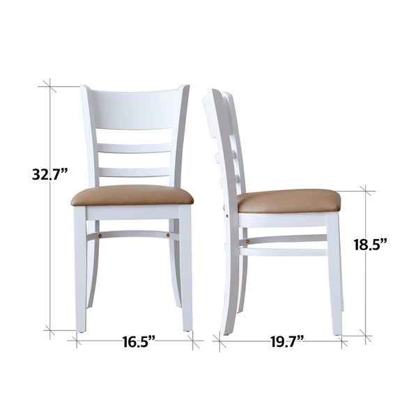 Ladder Back Dining Chairs Set of 2
