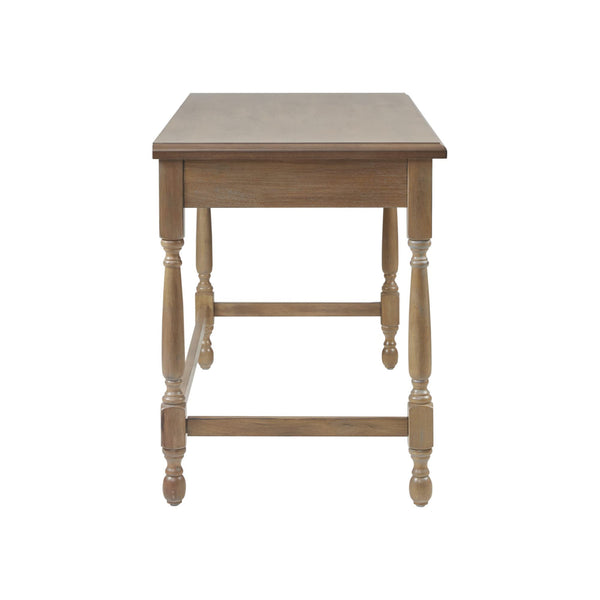 Farmhouse Writing Desk with Drawer – Natural Wood, 47.5"W