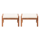 Temecula Outdoor Ottomans with Cushion Set of 2