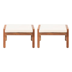 Temecula Outdoor Ottomans with Cushion Set of 2