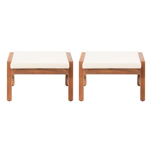 Temecula Outdoor Ottomans with Cushion Set of 2