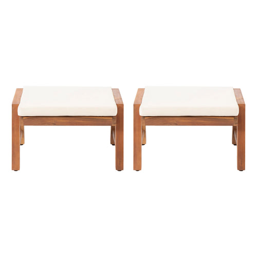 Temecula Outdoor Ottomans with Cushion Set of 2