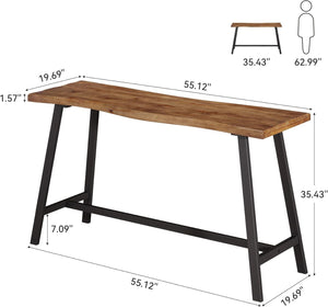 Solid Wood Counter Height Bar Table