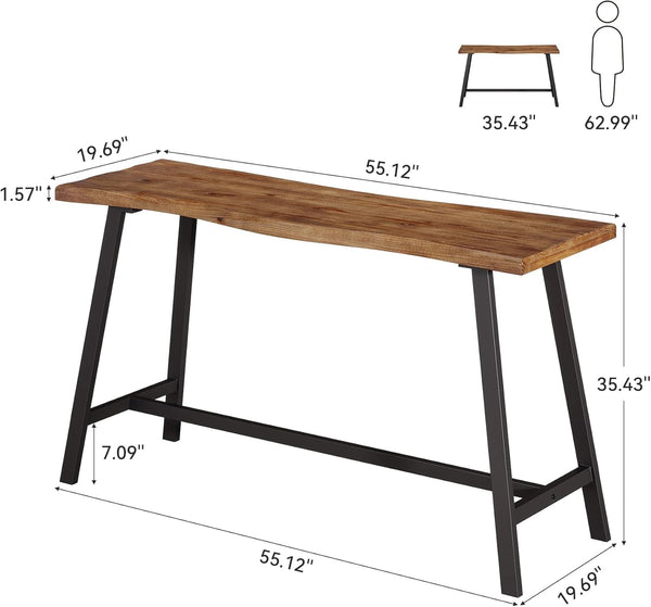 Solid Wood Counter Height Bar Table