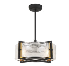 Hayward Fan D'Lier Ceiling Fan with LED Lights – Matte Black & Brass