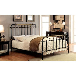 Metal Spindle Bed Frame with Headboard and Footboard
