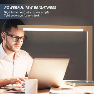 LED Desk Lamp with Charging Station & Type-C Port