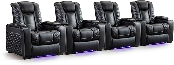 Electric Power Recliner Chair with Ambient Lighting