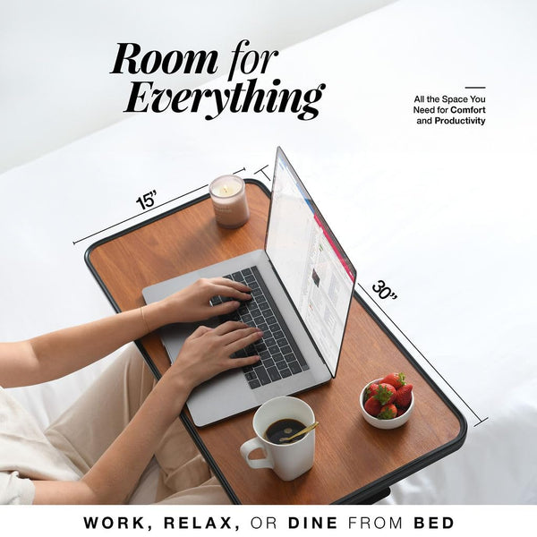 Adjustable Overbed Table with Wheels