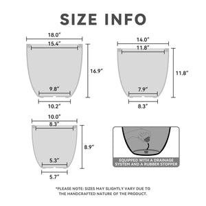 Round Concrete Planter 18-Inch