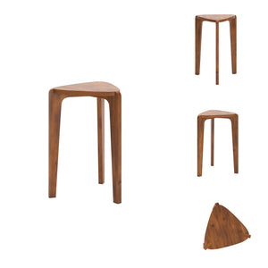 Nesting Accent Table Set of 2 – Solid Wood, Medium Brown