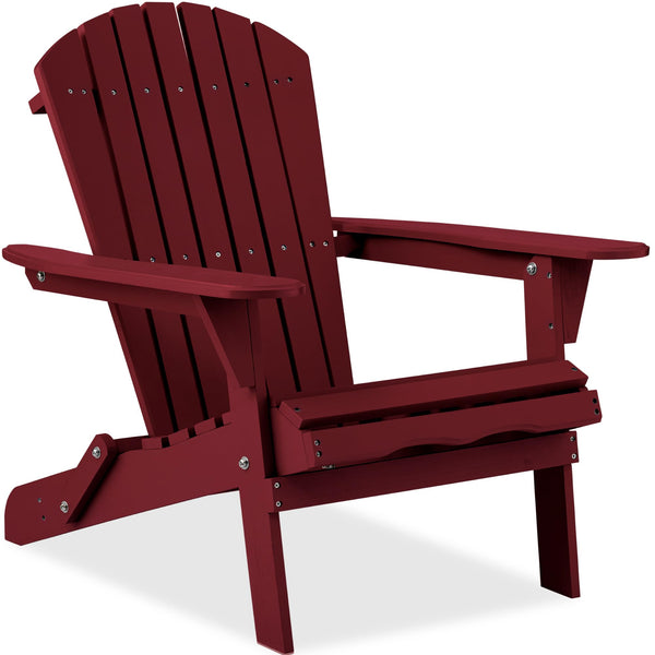 Folding Adirondack Chair – Outdoor Wood Lounge Chair