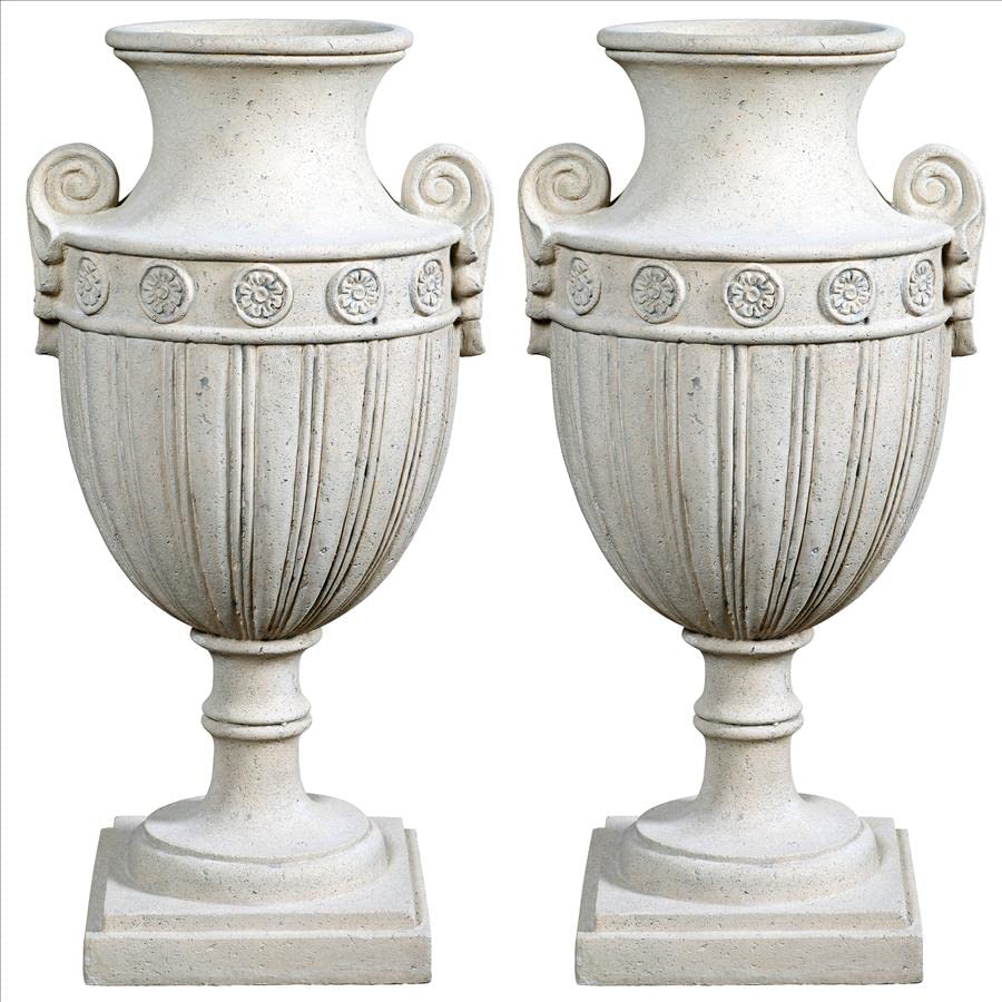 Emperor Roman-Style Architectural Garden Urn Set of Two